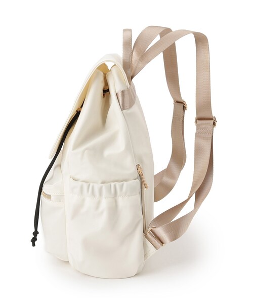 Lee（リー）の「【Lee別注／撥水】フラップリュック（バックパック/リュック・レディース・ブラック/アイボリー系7/チャコールグレー・00）」の14枚目の写真