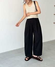 El mar　コットンタックワイドパンツ