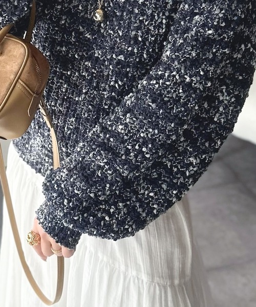 セール】はじける彩りに、一目惚れ。カラフルネップヤーンニット（長袖