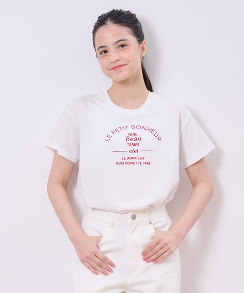 接触冷感】【抗菌】カップつきロゴTシャツ（Tシャツ/カットソー