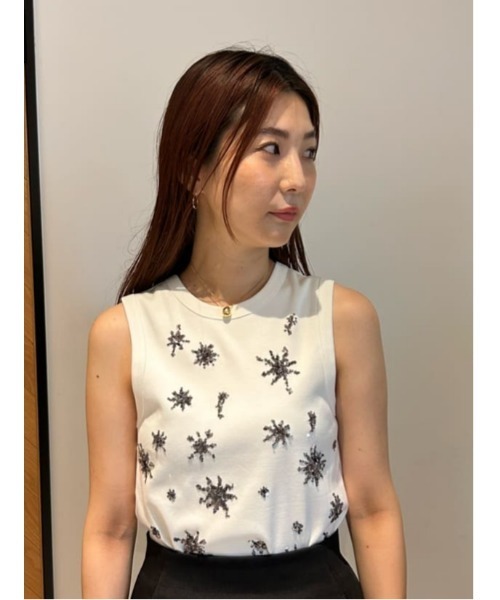 tシャツ COLUMN / スパングル タンクトップ「PERMANENT」 レディース COLUMN / スパングル タンクトップ＜PERMANENT＞（Tシャツ