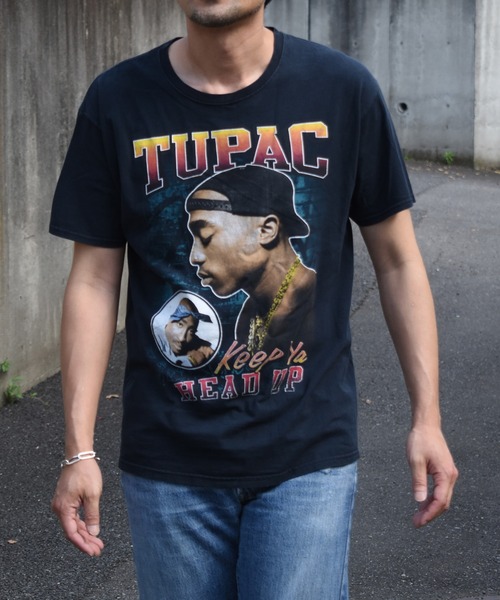 セール】【USED】TUPAC/2PAC “Keep Ya Head Up” ラップ バンド T