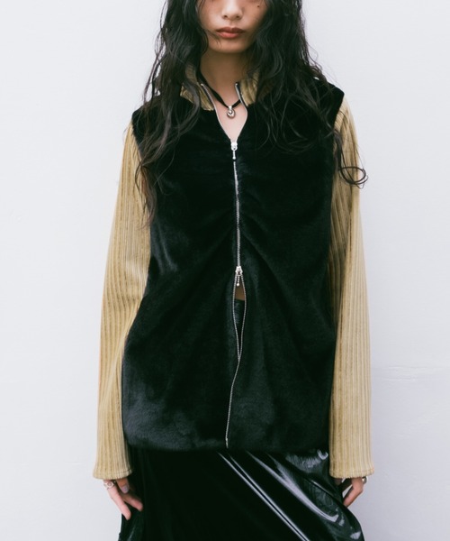 Fur Docking Zip Top/ファードッキングジップトップ
