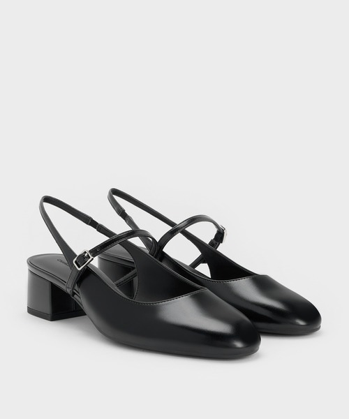 CHARLES & KEITH(チャールズ & キース)の「メリージェーン スリングバックパンプス(パンプス・レディース・バーガンディー/ブラック・25cm/24.5cm/23.5cm/23cm/22.5cm)」の3枚目の写真
