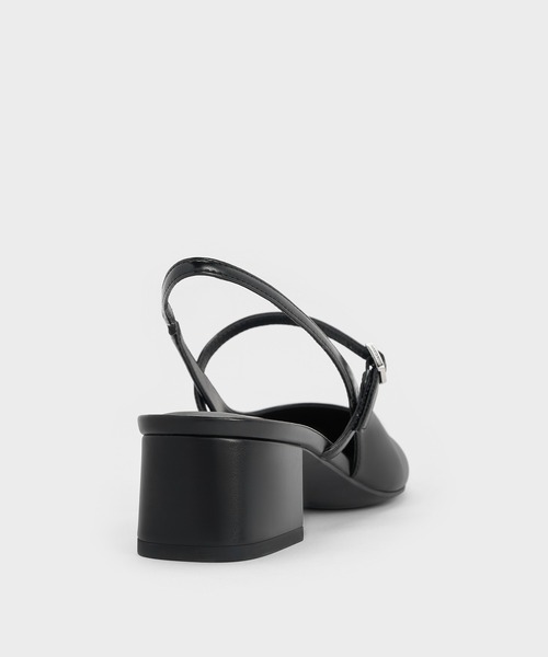 CHARLES & KEITH(チャールズ & キース)の「メリージェーン スリングバックパンプス(パンプス・レディース・バーガンディー/ブラック・25cm/24.5cm/23.5cm/23cm/22.5cm)」の4枚目の写真