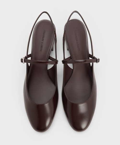CHARLES & KEITH(チャールズ & キース)の「メリージェーン スリングバックパンプス(パンプス・レディース・バーガンディー/ブラック・25cm/24.5cm/23.5cm/23cm/22.5cm)」の10枚目の写真