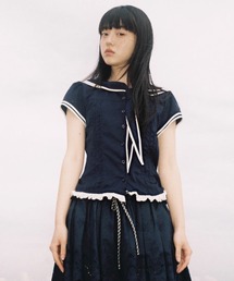 SunsetPark（サンセットパーク）の「セーラーカラーフリルシャツ SP25s114【SunsetPark】（シャツ/ブラウス）」