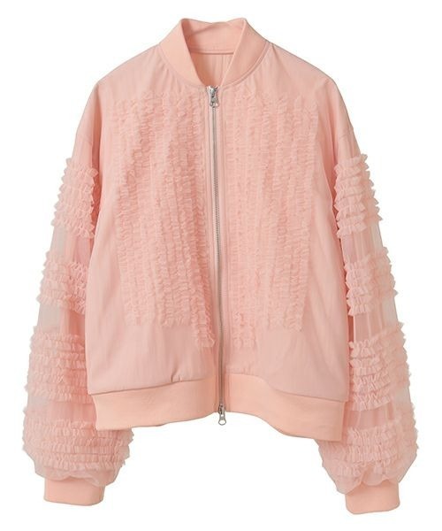 Candy Stripper（キャンディストリッパー）の「OVERLAPPED FRILL ブルゾン（ブルゾン・レディース・スモークピンク/ブラック/オフホワイト・FREE）」の17枚目の写真