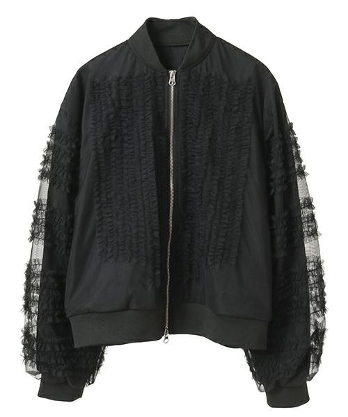 Candy Stripper（キャンディストリッパー）の「OVERLAPPED FRILL ブルゾン（ブルゾン・レディース・スモークピンク/ブラック/オフホワイト・FREE）」の16枚目の写真