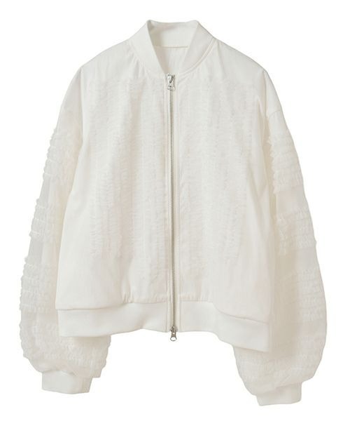 Candy Stripper（キャンディストリッパー）の「OVERLAPPED FRILL ブルゾン（ブルゾン・レディース・スモークピンク/ブラック/オフホワイト・FREE）」の15枚目の写真