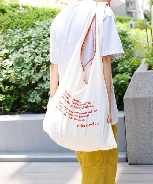 ニコロゴマルシェバッグ［ポケッタブル仕様］（トートバッグ）｜niko