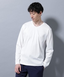 NANO universe（ナノユニバース）の「アンチスメルＶネックTシャツ 長袖（Tシャツ/カットソー・メンズ）」