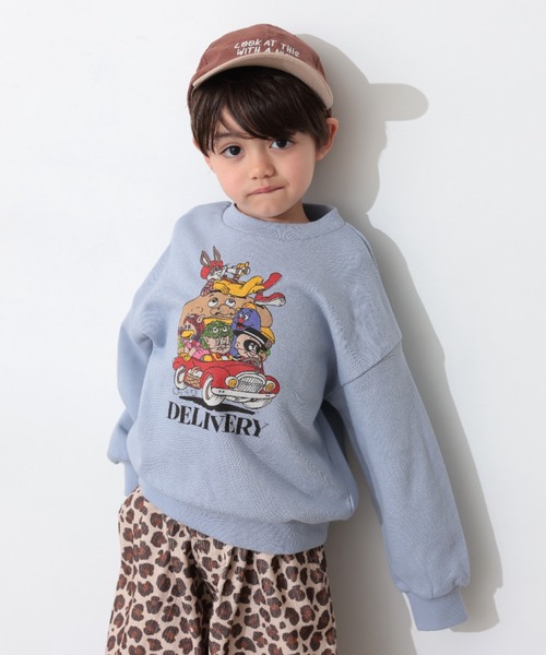 Ocean&Ground（オーシャン&グラウンド）の「Jr.STARS DELIVERYﾌﾟﾘﾝﾄｽｳｪｯﾄ（スウェット・キッズ・イエロー/キナリ/ライトグレー・160/150）」の9枚目の写真