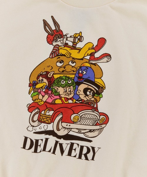 Ocean&Ground（オーシャン&グラウンド）の「Jr.STARS DELIVERYﾌﾟﾘﾝﾄｽｳｪｯﾄ（スウェット・キッズ・イエロー/キナリ/ライトグレー・160/150）」の16枚目の写真