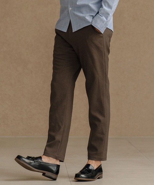 CALL&RESPONSE（コールアンドレスポンス）の「mp13888-テーパードパンツ-メランジツイル（その他パンツ・メンズ・チャコール/ブラウン・1/2/4/5）」の4枚目の写真