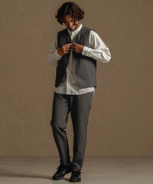 CALL&RESPONSE（コールアンドレスポンス）の「mp13888-テーパードパンツ-メランジツイル（その他パンツ・メンズ・チャコール/ブラウン・1/2/4/5）」の14枚目の写真