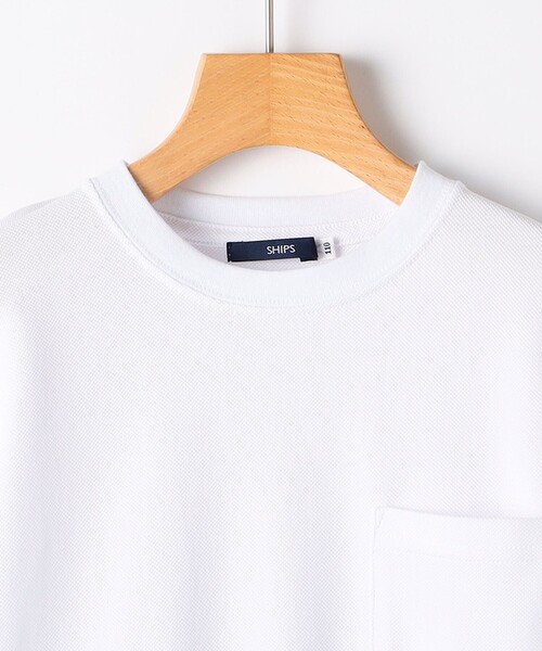 SHIPS（シップス）の「SHIPS KIDS:100～130cm/鹿の子 半袖 Tシャツ（Tシャツ/カットソー・キッズ・ブラック/ホワイト・100/120/130/110）」の4枚目の写真