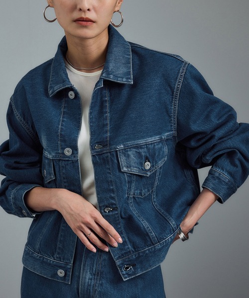 KURO（クロ）の「【KURO for SALON（クロ）】別注カルラデニムジャケット / カーラ（デニムジャケット・レディース・ブルー系その他4・FREE）」の14枚目の写真