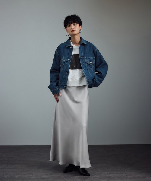 KURO（クロ）の「【KURO for SALON（クロ）】別注カルラデニムジャケット / カーラ（デニムジャケット・レディース・ブルー系その他4・FREE）」の17枚目の写真