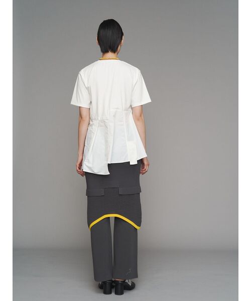 【新品タグ付き】UN3D. ASYMME HEM T-SH トップス　Tシャツ ASYMME HEM T-SH / アシメヘムTシャツ（Tシャツ/カットソー