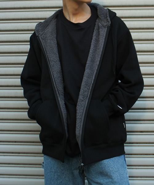 DISCUS ATHLETIC（ディスカス　アスレチック）の「【DISCUS ATHLETIC/ディスカス アスレチック】裏ボアフルＺＩＰパーカー（パーカー・メンズ・ネイビー/オートミール/杢グレー/ブラック・M/L/XL）」の21枚目の写真