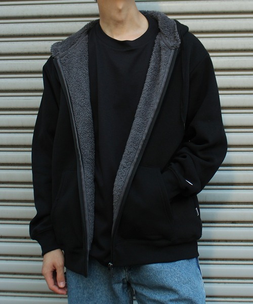 DISCUS ATHLETIC（ディスカス　アスレチック）の「【DISCUS ATHLETIC/ディスカス アスレチック】裏ボアフルＺＩＰパーカー（パーカー・メンズ・ネイビー/オートミール/杢グレー/ブラック・M/L/XL）」の22枚目の写真