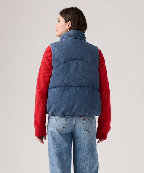 Levi's(リーバイス)の「Levi's/リーバイス ウエスタンバブルベスト(ダウンベスト・レディース・ダークインディゴブルー・XS/S/M)」の12枚目の写真