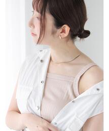 Te chichi TERRASSE（テチチテラス）の「ラメ混ワイドリブキャミソール（キャミソール）」