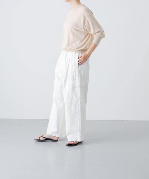 かぐれ（カグレ）の「コットンエアリー7分袖プルオーバー（ニット/セーター・レディース・ブラック/グレー/ベージュ・FREE）」の10枚目の写真