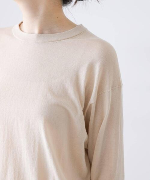 かぐれ（カグレ）の「コットンエアリー7分袖プルオーバー（ニット/セーター・レディース・ブラック/グレー/ベージュ・FREE）」の11枚目の写真