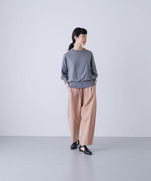 かぐれ（カグレ）の「コットンエアリー7分袖プルオーバー（ニット/セーター・レディース・ブラック/グレー/ベージュ・FREE）」の17枚目の写真