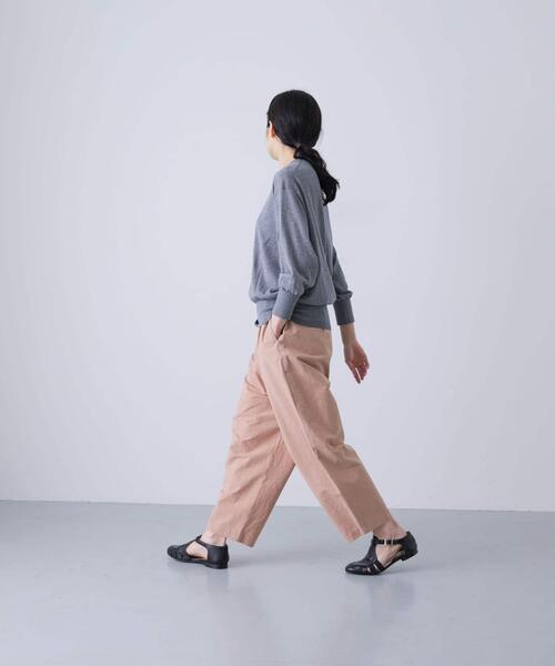 かぐれ（カグレ）の「コットンエアリー7分袖プルオーバー（ニット/セーター・レディース・ブラック/グレー/ベージュ・FREE）」の19枚目の写真