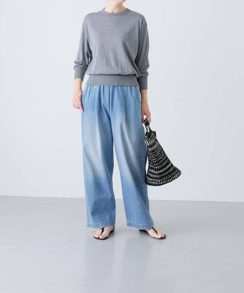 かぐれ（カグレ）の「コットンエアリー7分袖プルオーバー（ニット/セーター・レディース・ブラック/グレー/ベージュ・FREE）」の20枚目の写真