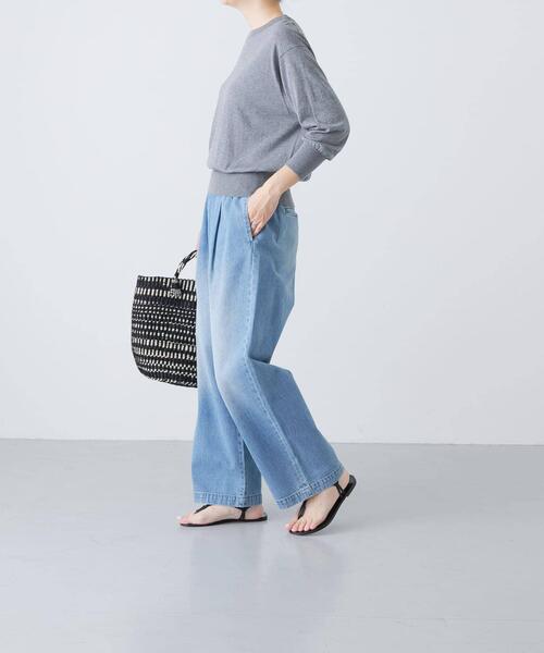 かぐれ（カグレ）の「コットンエアリー7分袖プルオーバー（ニット/セーター・レディース・ブラック/グレー/ベージュ・FREE）」の21枚目の写真