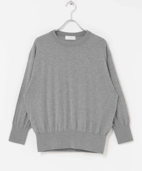 かぐれ（カグレ）の「コットンエアリー7分袖プルオーバー（ニット/セーター・レディース・ブラック/グレー/ベージュ・FREE）」の22枚目の写真