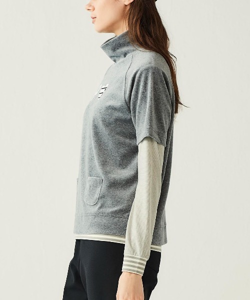 Picone CLUB(ピッコーネクラブ)の「パイル地半袖プルオーバー(Tシャツ/カットソー・レディース・ブラック/グレー/グリーン・L/M/S)」の12枚目の写真