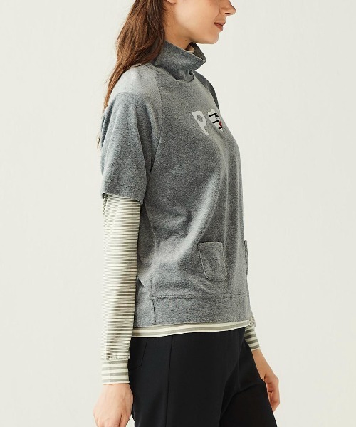 Picone CLUB(ピッコーネクラブ)の「パイル地半袖プルオーバー(Tシャツ/カットソー・レディース・ブラック/グレー/グリーン・L/M/S)」の14枚目の写真