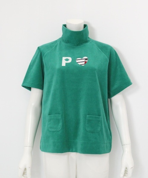 Picone CLUB(ピッコーネクラブ)の「パイル地半袖プルオーバー(Tシャツ/カットソー・レディース・ブラック/グレー/グリーン・L/M/S)」の6枚目の写真