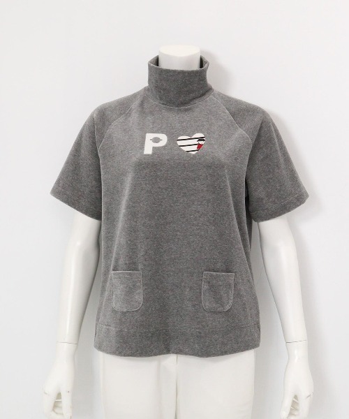 Picone CLUB(ピッコーネクラブ)の「パイル地半袖プルオーバー(Tシャツ/カットソー・レディース・ブラック/グレー/グリーン・L/M/S)」の8枚目の写真