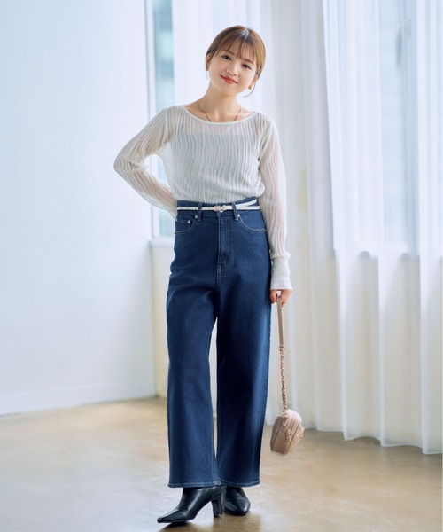 COHINA(コヒナ)の「COHINA DENIM セミワイドストレート 【低身長・小柄女性】(デニムパンツ・レディース・ネイビー/ブルー・XXXS/XS-Short/S-Short/XXS/XS-Regular/S-Regular/M-Short/M-Regular)」の14枚目の写真