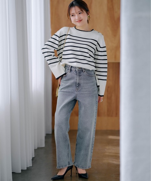 COHINA(コヒナ)の「COHINA DENIM セミワイドストレート 【低身長・小柄女性】(デニムパンツ・レディース・ネイビー/ブルー・XXXS/XS-Short/S-Short/XXS/XS-Regular/S-Regular/M-Short/M-Regular)」の8枚目の写真