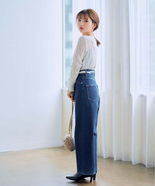 COHINA DENIM セミワイドストレート 【低身長・小柄女性】（デニム