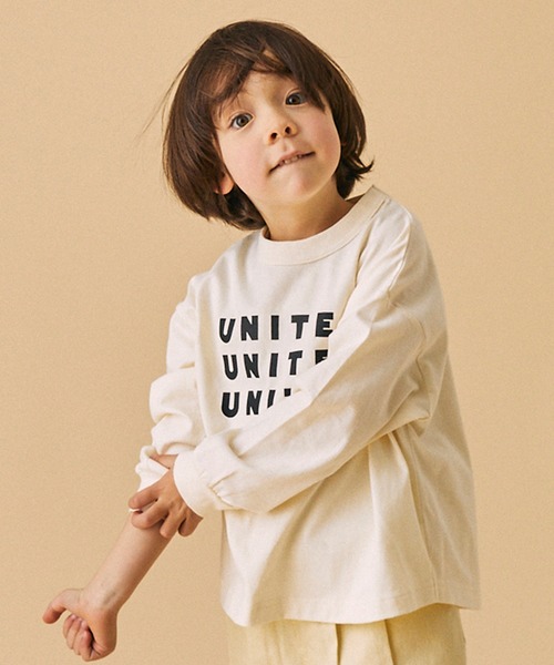 FOV（フォブ）の「フォブ UNITED L/S Tシャツ（Tシャツ/カットソー・キッズ・アイボリー/グレイッシュベージュ/ブラック・L/XL/M/S）」の2枚目の写真