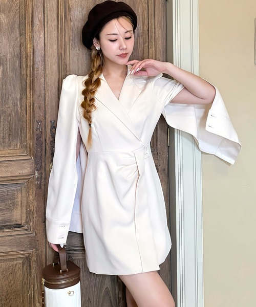 セール】ウエストタックケープミニワンピース（ワンピース）｜ROYAL