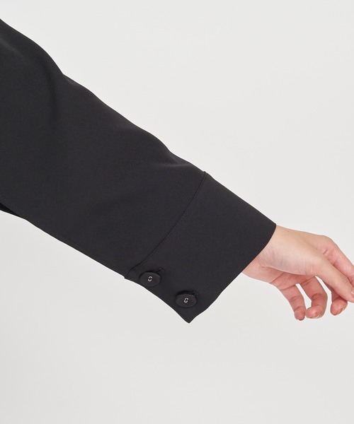 ROYAL PARTY（ロイヤルパーティー）の「ウエストタックケープミニワンピース（ワンピース・レディース・オフホワイト/ブラック/ボルドー・FREE）」の14枚目の写真