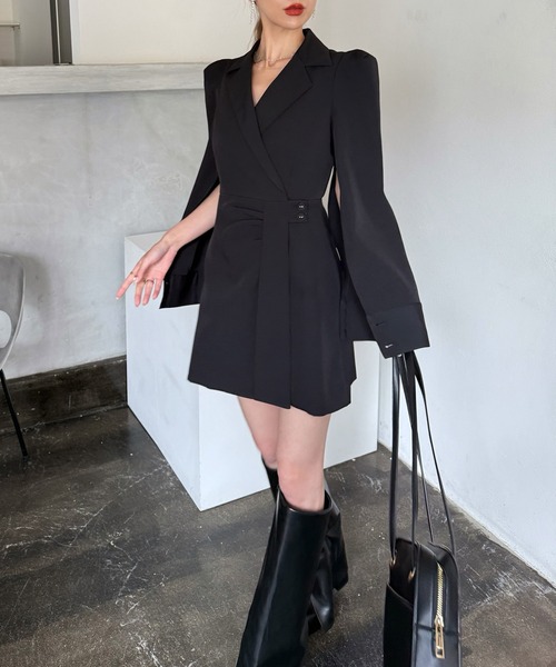 セール】ウエストタックケープミニワンピース（ワンピース