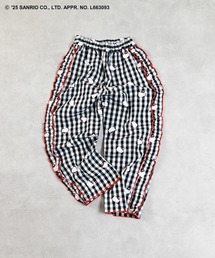 MAGALI チェック柄 ブラックカジュアルパンツ MAGALI チェック柄 ブラックカジュアルパンツ