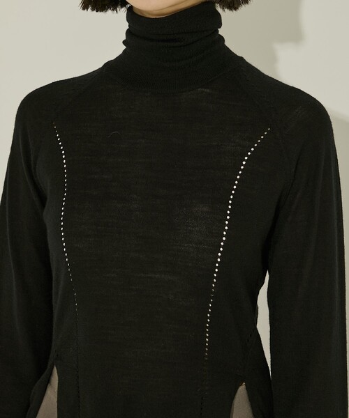 JOHN LAWRENCE SULLIVAN（ジョンローレンスサリバン）の「【JOHN LAWRENCE SULLIVAN/ジョンローレンスサリバン】TURTLE NECK KNIT SWEATER/タートルネックニット（ニット/セーター・レディース・ブラック/グレー・XS）」の10枚目の写真