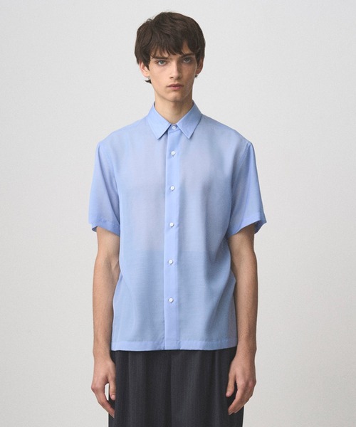 Juha(ユハ)の「SHEER LIGHT S/S SHIRT(シャツ/ブラウス・メンズ・ブラック/サックスブルー/ホワイト・3/4)」の1枚目の写真