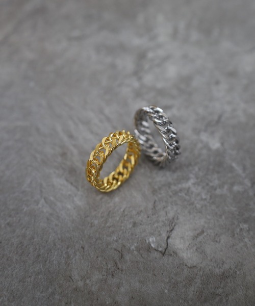 Vini（ヴィニ）の「シンプル 喜平 チェーン リング（リング・レディース・シルバー/ゴールド・FREE）」の8枚目の写真